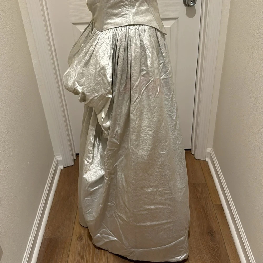 Gunne Sax x Jessica McClintock satin corset ball gown bustle back size 3/4 - Picture 10 of 15